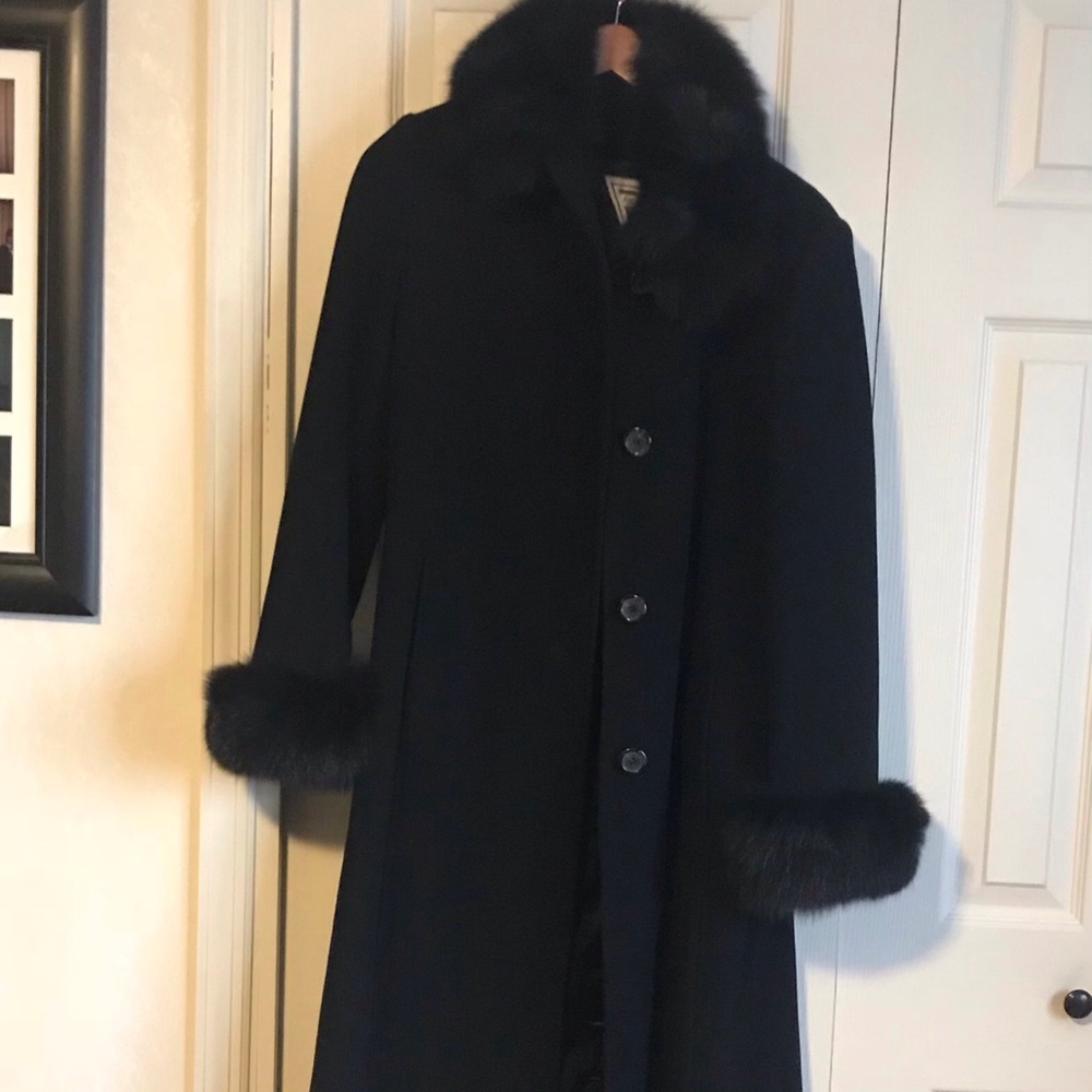 Black faux fur cuffs warn twice